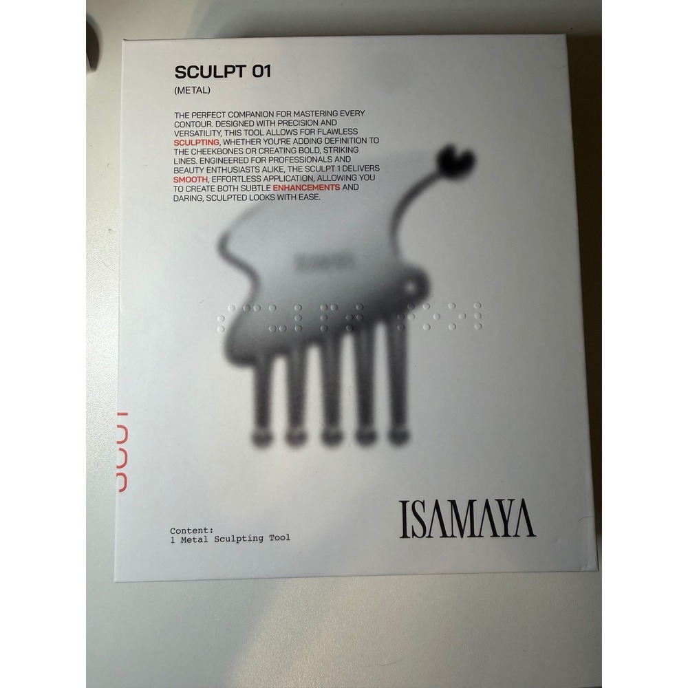 Isamaya Beauty Sculpt 01 Metal Sculpting Tool Gua Sha Contour NIB Never Used